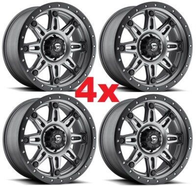 FIT TOYOTA TACOMA 4RUNNER TRD 17 WHEEL GUNMETAL W BLACK LIP FUEL HOSTAGE