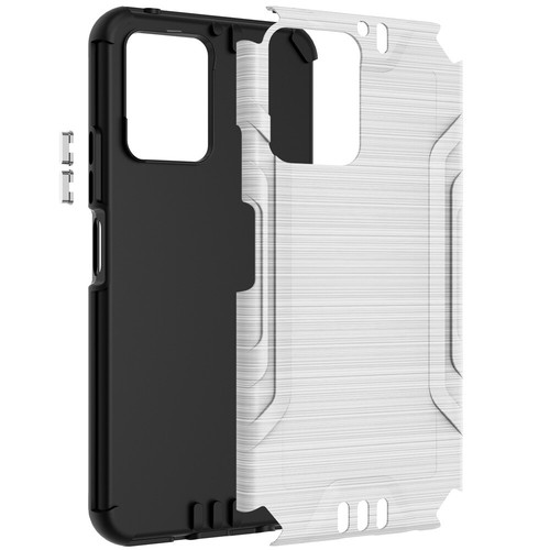 For Boost Celero5G SC 2024 Phone Case Brushed Armor Cover +Tempered Glass - 第 59/70 張圖片