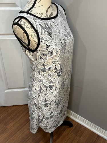 Madison Leigh Womens White Lace Floral Sleeveless Dress Size 8 - Picture 5 of 17