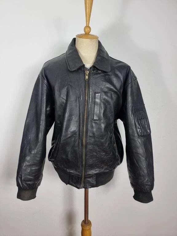 Avirex Leather Flight Jacket In Vintage Outerwear Coats & Jackets