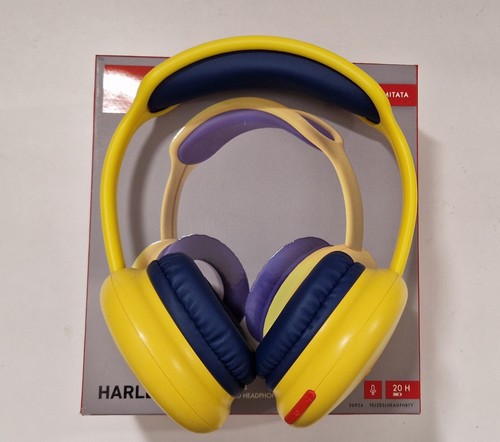 CUFFIE BLUETOOTH JAZ HARLEQUEEN GIALLE BLU - NUOVE