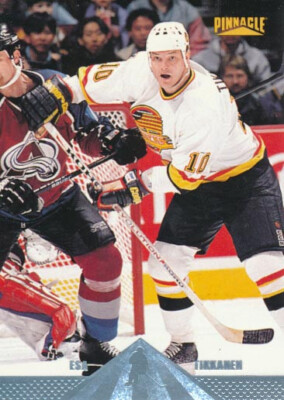 1996-97 Pinnacle PREMIUM STOCK #46 ESA TIKKANEN - Vancouver Canucks