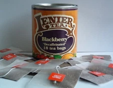 Lenier's Decaf. Blackberry Biodegradable  Tea Bags 18 Count Reusable Tins