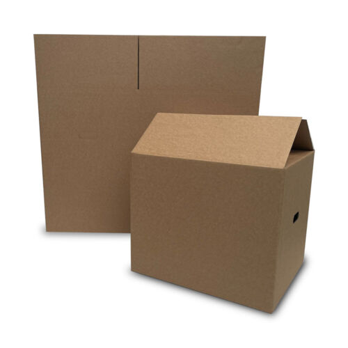Brand New Single Wall Cardboard Postal Boxes Large Size Storage Box 55x46x46cm - Picture 1 of 12