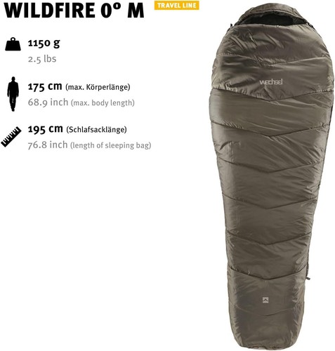 Wechsel Mumienschlafsack Wildfire 0°C Outdoor Winter Schlafsack M Sehr Gut - Bild 2 von 7