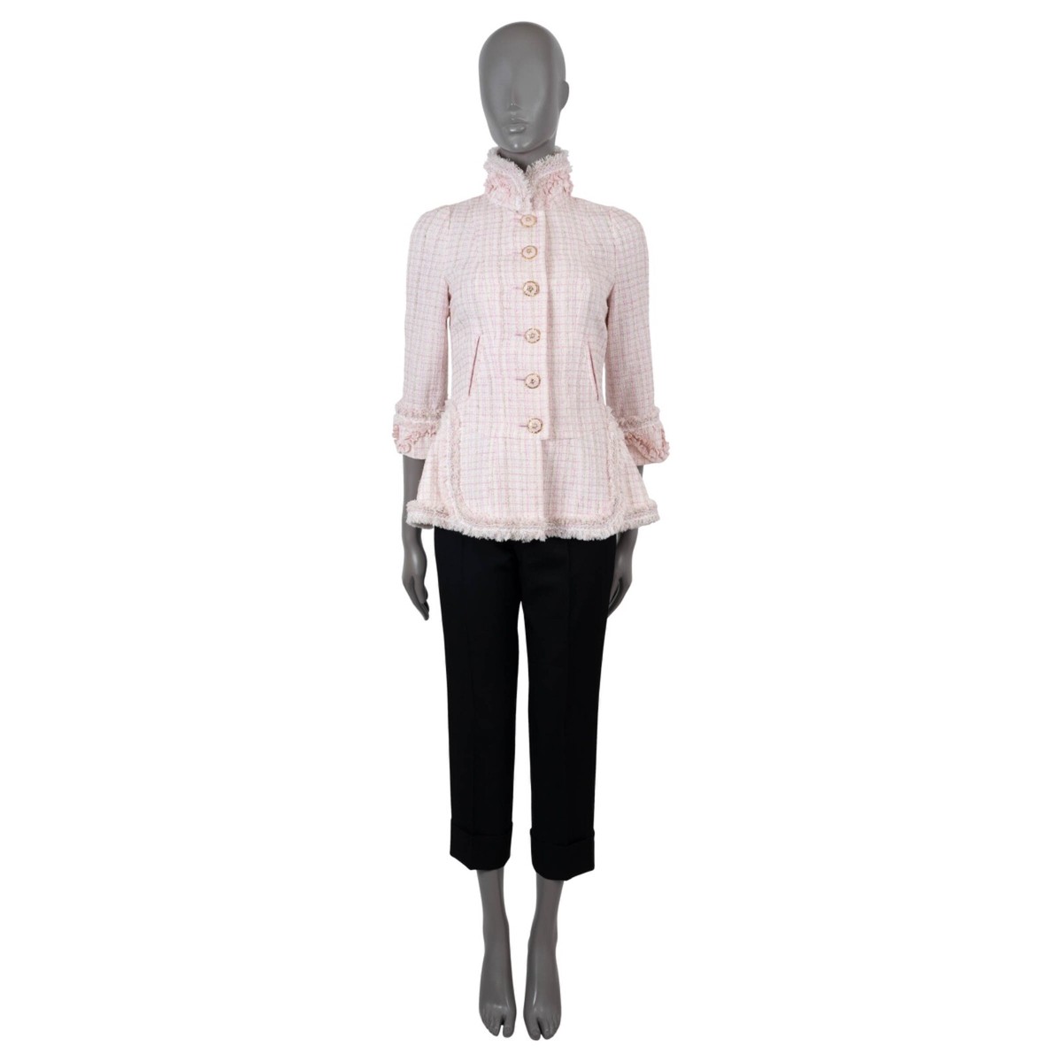 ♡*様 L'AUBE BLANC　　Fringe tweed Jacket Fringe tweed Jacket – L'AUBE BLANC