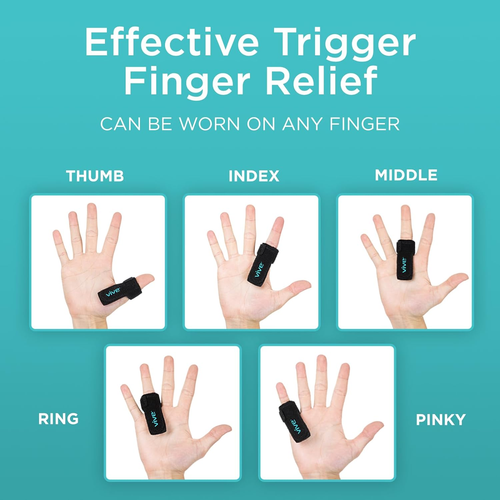 Vive Trigger Finger Splint - Support Brace for Middle, Ring, Index, Thumb, Pinky - Picture 2 of 9