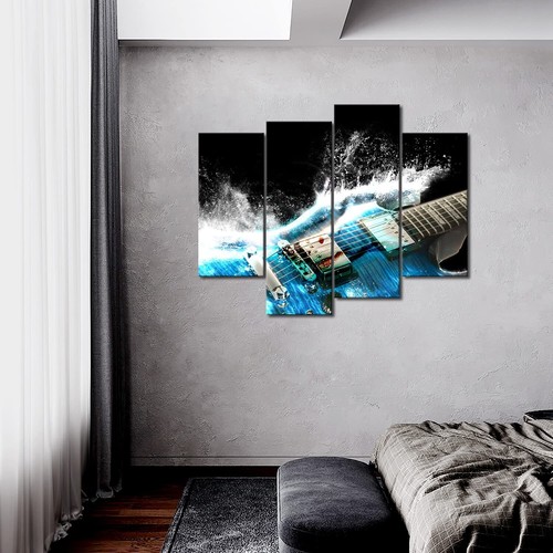 Guitar Wall Art Music Canvas for Music Room The Picture Print On Canvas Music... - Picture 2 of 8