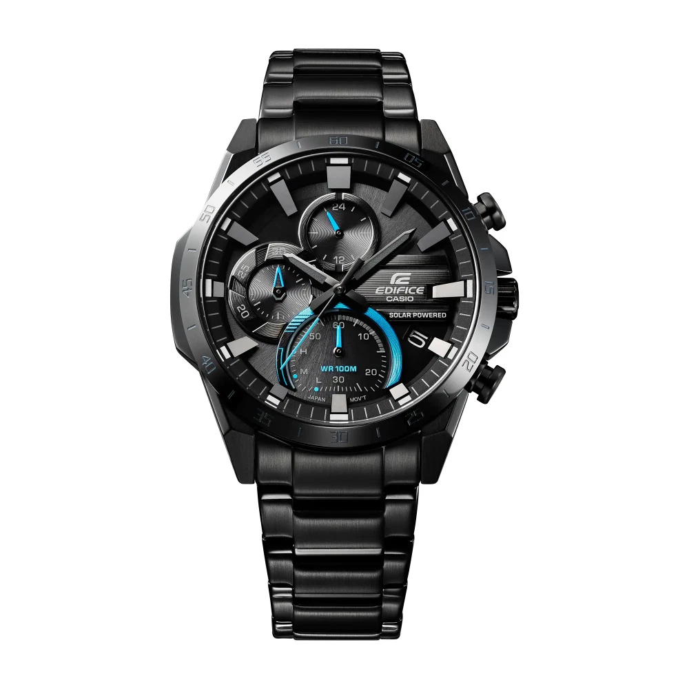 Casio black stainless steel watch sale