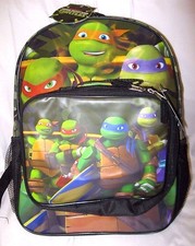 Teenager Mutant Ninja Turtles 16" Backpack Matching Attachable Lunch Box-New
