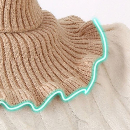 Warm Knitted Fake Collar Woolen Women Turtleneck Knitted False Fake Collar:;h - Picture 4 of 22