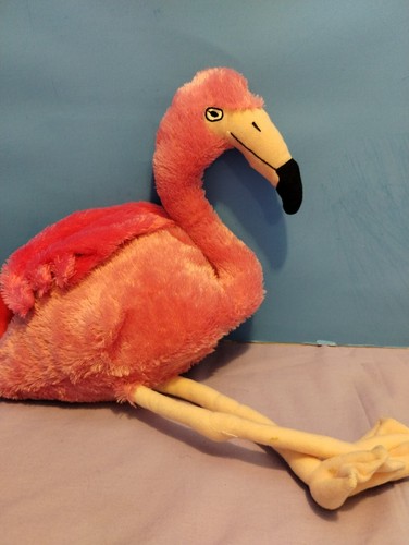 16 Zoll Ikea Floppy Flamingo Plüschvogel Hot Pink Onskad lange genähte Augen