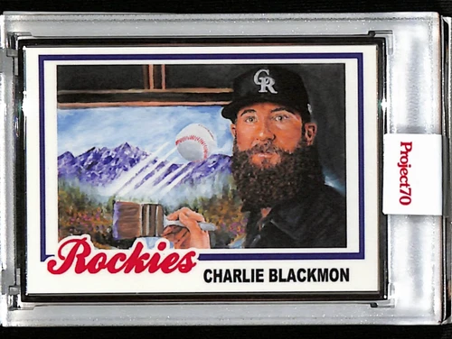 2021 TOPPS PROJECT 70 #382 CHARLIE BLACKMON BY JONAS NEVER AP SILVER FRAME 33/51