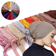 Jersey Muslim Inner Cap Stretch Hijab Adjustable Women's Underscarf 26 colors