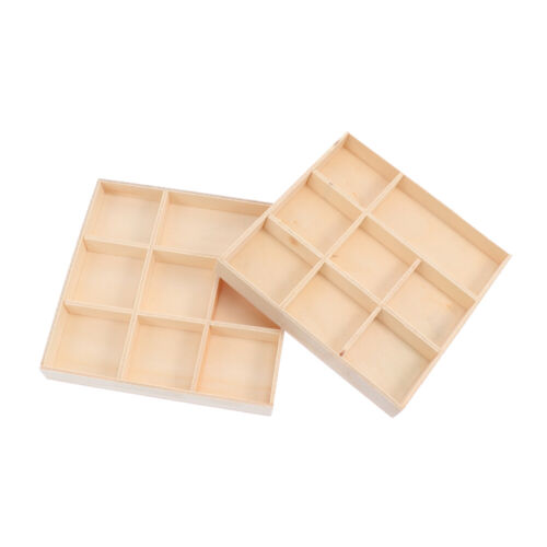 Wooden Divided Boxes for Succulents and Crafts-PQ - Photo 1/12