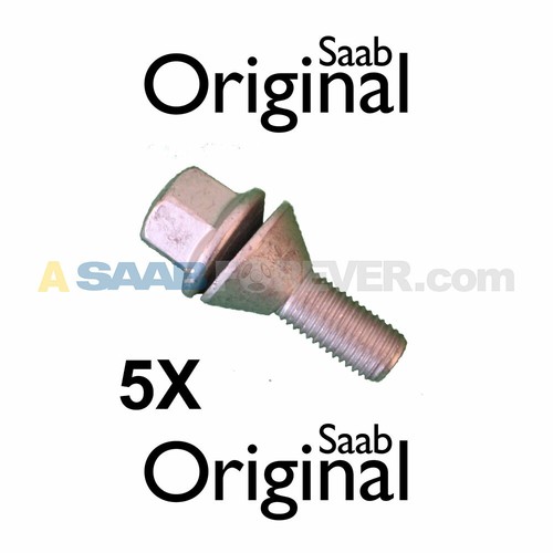 NEW SAAB WHEEL RIM BOLT NG900 94-98 93 9-3 99-11 95 9-5 99-09 92152366 OEM 5x - Picture 2 of 3