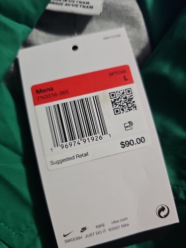 Mens Nike Nike Club Coach's Jacket Malachite Size Large  - Bild 6 von 6