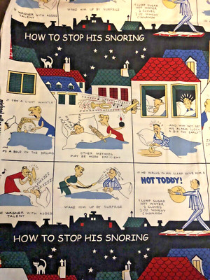 HOW TO STOP HIS SNORING Novelty Comic Strip Style by  Michael Miller C-1481 BTFQ