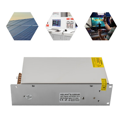 1200W Transformer DC 60V 20A Switch Power Supply Electric Current Motor PSU SMPS
