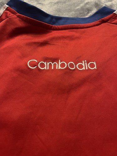 Camiseta de visitante rara para hombre FBT Camboya 2015 XL con parche de fútbol de la Copa Mundial de la FIFA Sub-20 - Imagen 7 de 7
