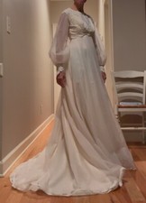 Vintage 80  s Wedding Dress Long Sleeve
