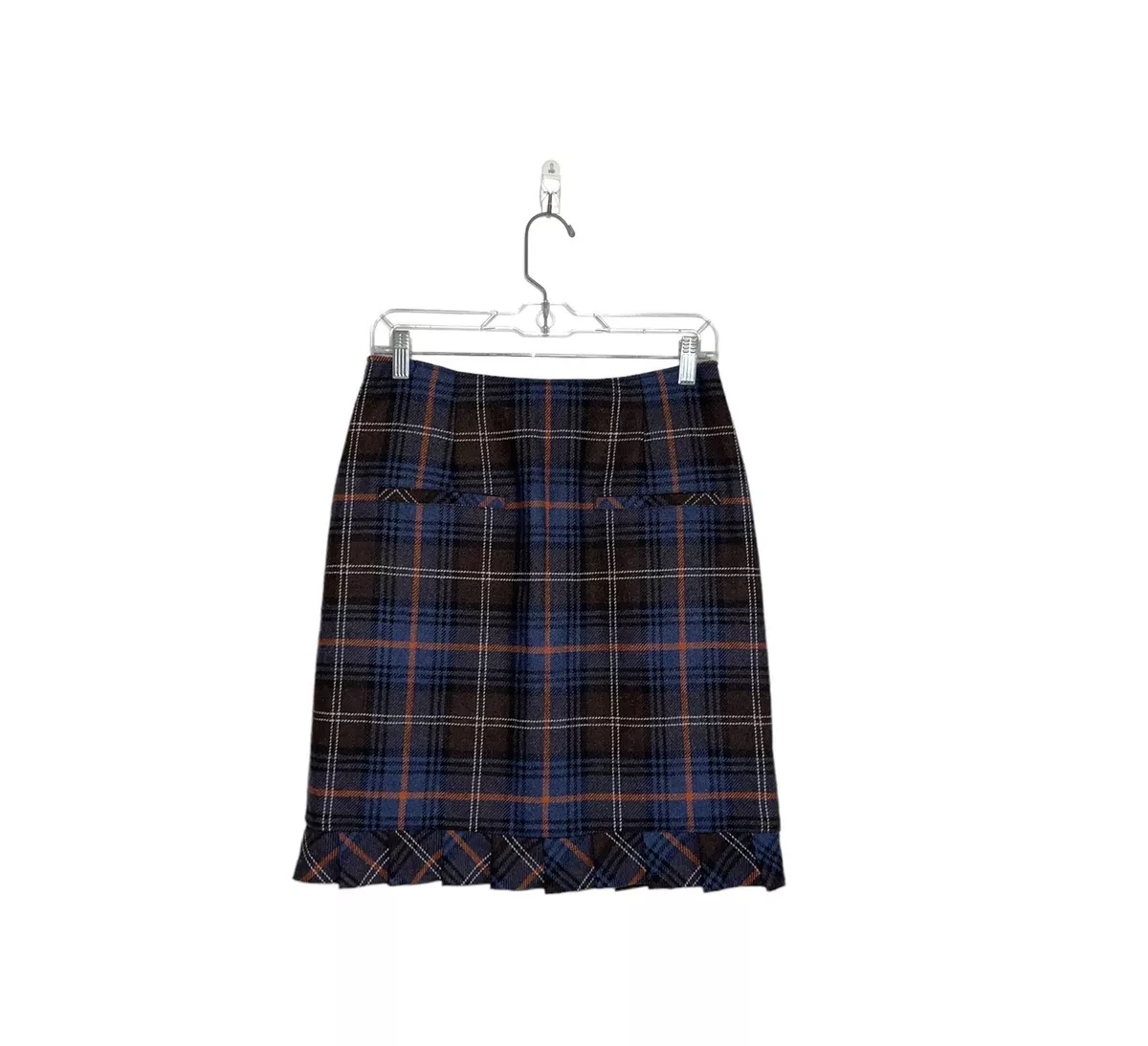 Blue brown pencil skirt top