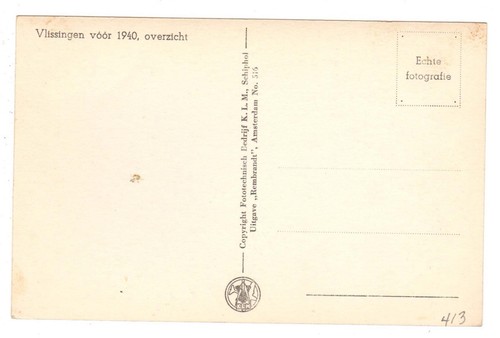 Vintage Postcard Photo Vlissingen Netherlands voor 1940 0verzicht aerial view - Picture 2 of 2