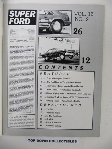 Super Ford Magazine Vol. 12-No.2 NOS Profiles: Adams/Pustelny/Tinsley - Picture 2 of 2