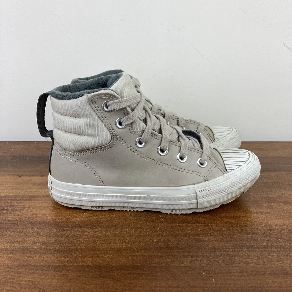 匡威 CONVERSE Chuck Taylor 儿童伯克希尔靴鞋 灰色 2 码 反气候 — 第 4/4 张图片