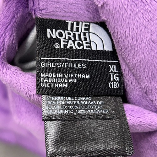 The North Face Reversible Jacket Girls XL Purple Full Zip Hooded Outdoor Hiking - Picture 12 of 13