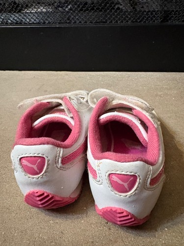 Puma STEPFLEEX FS SL V INF Toddler Leather Sneakers Shoes Pink - Picture 6 of 9