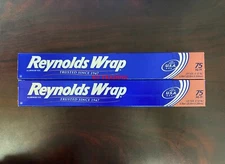 (2-pack) Reynolds Standard Strong Aluminum Foil Food Wrap 25yd x 12" 75 Sq Ft 