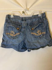 GITANO WOMENS SIZE 14 RETRO 90'S JEAN SHORTS DENIM Vintage BACK POCKETS Large L