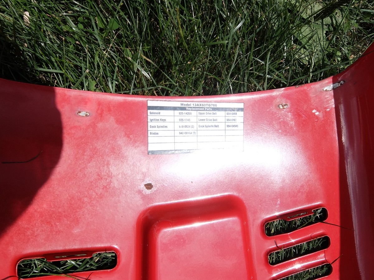 Used Troy-Bilt Super Bronco Hood Red fits 13AX60TG766 | eBay