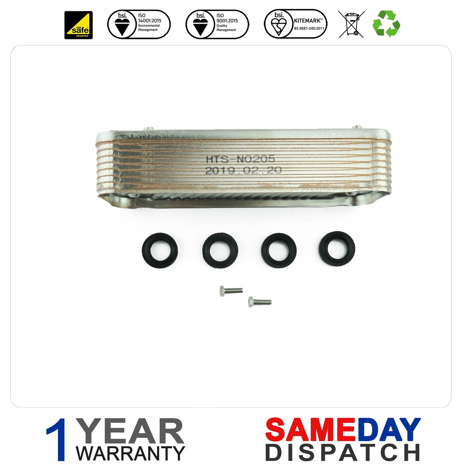 Intercambiador de calor doméstico de placas de agua caliente Main Combi 30HE DHW 248048 7225723