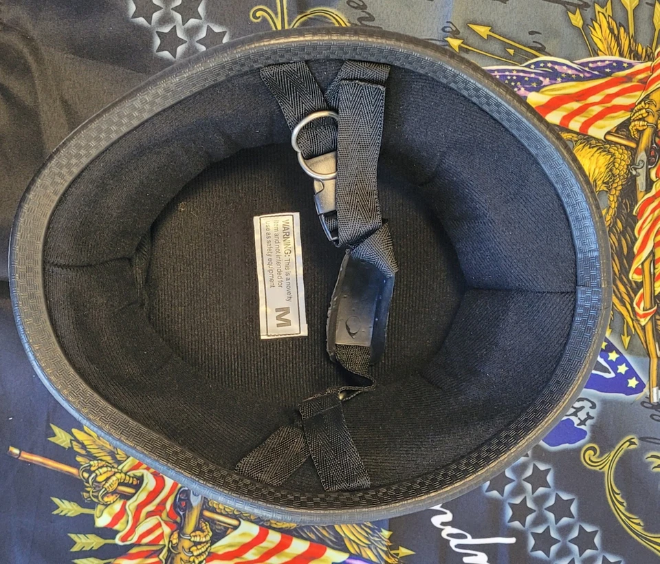 Novedad Casco Calavera Gorra ALEMÁN-NEGRO OPACO Casco Moto [Nuevo][Pequeño] Foto 3 de 3