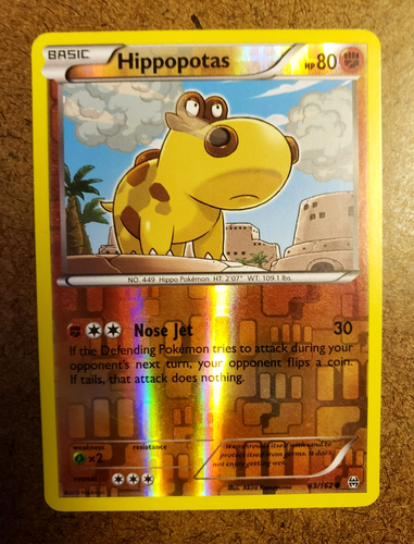 2015 POKEMON TCG HIPPOPOTAS XY BREAKthrough BKT REVERSE HOLO Common 83/162 NP! - Picture 3 of 12