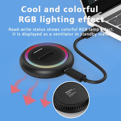 M.2 NVME+NGFF Dual Protocol SSD-Geh?use mit RGB-LED-Licht M.2 SSD-Dockingstation - Bild 11 von 12