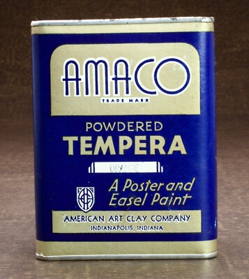 Amaco American Art Clay Company Tempera Orange For Display Indianapolis Indiana