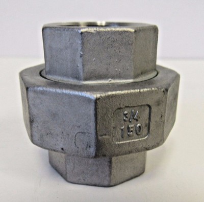 New Lot of 10 PCS ¾  FNPT Union 304 Stainless Steel Class 150