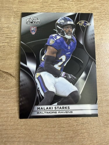 2025 Topps Chrome Black Malaki Starks [Green Refractor] #104 card