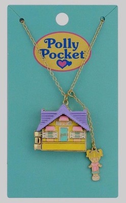 Polly Pocket Exclusive Polly Pocket Charm & Pollys House Playset Locket Necklace