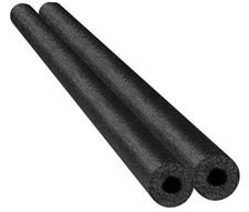 Floating Pool Noodles Foam Tube 2-Pack, Thick Hollow Noodles for Floating Black
