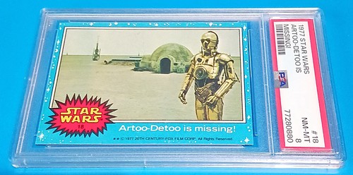 1977 Topps Star Wars #18 Artoo-Detoo is missing! — PSA 8