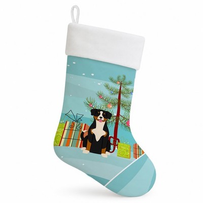 Caroline's Treasures Merry Christmas Tree Entlebucher Christmas Stocking