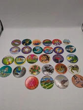 VINTAGE Pog Lot x28! Mostly Surfing/Circus Related! See Pics! 