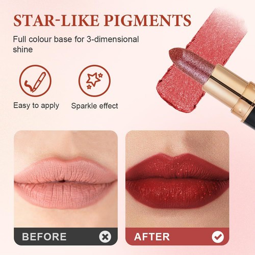 Lucidalabbra Liquido Diamond Shiny Glitter Impermeabile Shimmer Glitter - Foto 12 di 18