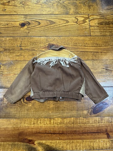 Vintage 50s Youth Chain Stitched Button Up Cowboy Horse Rare Fringe Western Wear - Picture 8 of 14