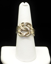 Sterling Silver Double Knot Design Ring SZ 7.5 FMF363