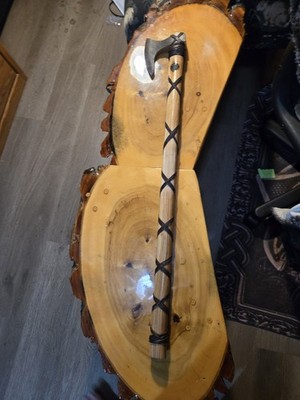 Handmade Full Size Viking  Battle Axe Carbon Steal Battle Ready